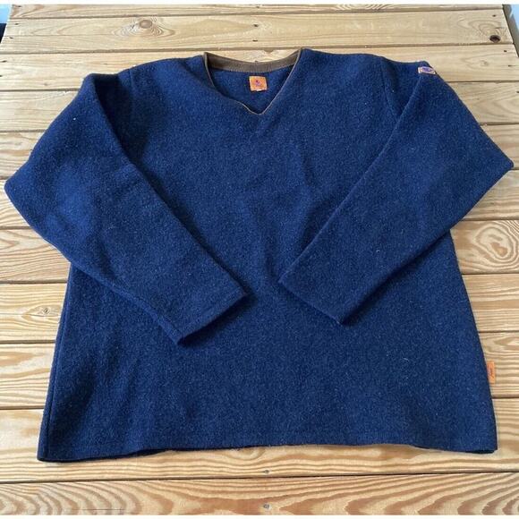 Natural Born Fleece V Neck Long Sleeve Top Size Medium Men’s Black - Picture 1 of 9